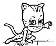 Coloriage et dessins gratuit Catboy pr&ecirc;t pour sauver les innocents à imprimer