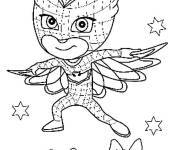 Coloriage Chouette de Pyjamasques vous apporte des cadeaux