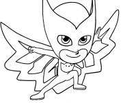 Coloriage Chouette ouvrant ses ailes