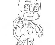Coloriage Gekko de Pyjamasques facile