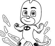 Coloriage Gluglu de Pyjamasques &eacute;nerg&eacute;tique