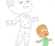 Coloriage Greg de PJ Masks avec mod&egrave;le de coloriage