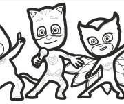 Coloriage Groupe de Musique Pyjamasques
