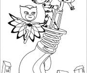 Coloriage L'&eacute;quipe de PJ Mask en s'amusant