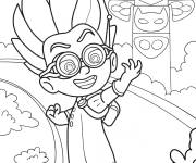 Coloriage L'inventeur Romeo kawaii de PJ Masks