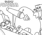 Coloriage Le combat dans Pyjamasques