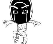 Coloriage Le m&eacute;chant de PJ Mask portant une masque en noir