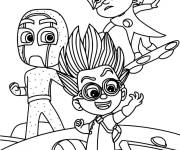 Coloriage Les aventures des courageux de Pyjamasques