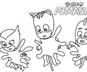 Coloriage Les h&eacute;ros de Pyjamasques doivent trouver une solution ici