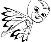 Coloriage Owlette de Pyjamasques en volant