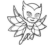Coloriage et dessins gratuit Owlette kawaii à imprimer