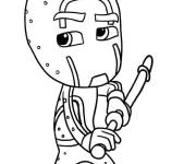 Coloriage Personnage Night Ninja de Pyjamasques avec son &eacute;p&eacute;e