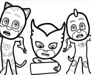Coloriage Personnages de PJ Mask stylis&eacute;