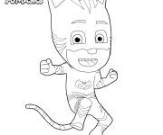 Coloriage Portrait de Yoyo debout de Pyjamasques de Disney