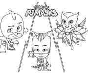 Coloriage et dessins gratuit Poster de PJ Masks en couleurs à imprimer