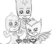 Coloriage et dessins gratuit Poster Pyjamasques en ligne pour enfants à imprimer