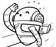 Coloriage Pyja robot vectoriel