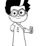 Coloriage Romeo Pyjamasques en noir et blanc