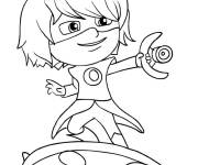 Coloriage Sorceline au combat