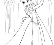 Coloriage Elsa Reine des Neiges