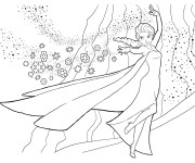 Coloriage Elsa Reine des Neiges en ligne