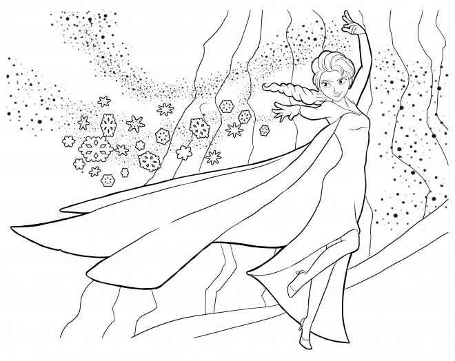 Coloriage Elsa Reine Des Neiges En Ligne Dessin Gratuit à