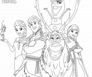 Coloriage La famille de Elsa Reine des Neiges