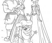 Coloriage et dessins gratuit Olaf et sa famille à imprimer