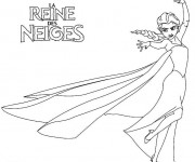 Coloriage Reine des Neiges à colorier en ligne