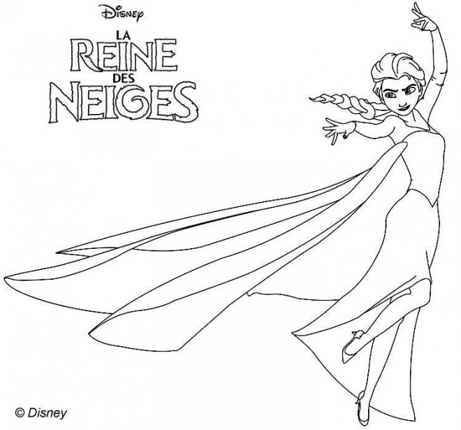 Coloriage Reine Des Neiges à Colorier En Ligne