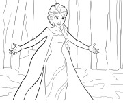 Coloriage et dessins gratuit Reine des Neiges à découper gratuitement à imprimer