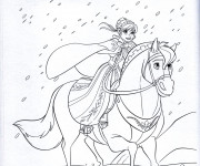 Coloriage et dessins gratuit Reine des Neiges Anna à imprimer