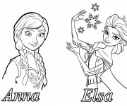 Coloriage Reine des Neiges Deux Belles Soeurs