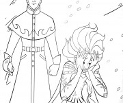 Coloriage Reine des Neiges Elsa vuln&eacute;rable