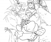 Coloriage Reine des Neiges en aventure