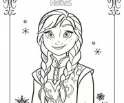 Coloriage Reine des Neiges en couleur