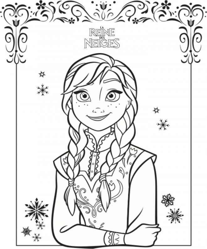 Coloriage Reine Des Neiges En Couleur Dessin Gratuit à Imprimer