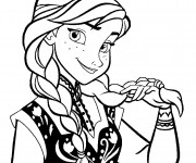 Coloriage Reine des Neiges heureuse
