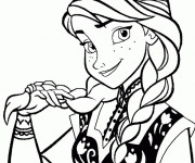 Coloriage Reine des Neiges La belle Anna