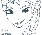 Coloriage Reine des Neiges simple