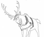 Coloriage Sven dans la Reine des neiges