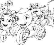 Coloriage et dessins gratuit Les amis v&eacute;los de Ricky Zoom à imprimer