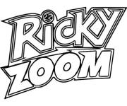 Coloriage Logo de dessin animé Ricky Zoom