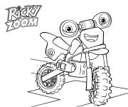 Coloriage Moto Boucle Hoopla souriant