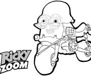 Coloriage Moto de Ricky Zoom adulte