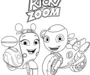 Coloriage Moto Ricky et Wizzbang