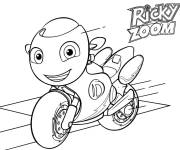 Coloriage Moto Ricky joyeux