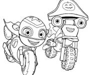 Coloriage Moto super-h&eacute;ros de Ricky Zoom