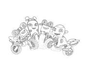 Coloriage et dessins gratuit Motos personnages de Ricky Zoom maternelle à imprimer