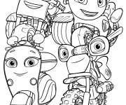 Coloriage et dessins gratuit Personnages principaux de Ricky Zoom à imprimer